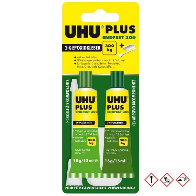 Uhu plus 5 minuti colla epossidica bicomponente 15 ml + 15 ml