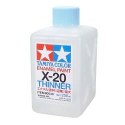 Tamiya Diluente X-20 per Smalti e Panel Accent Line Confezione da 250ml (art. TA80040)