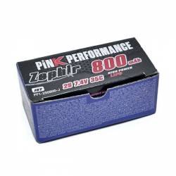 Pink Performance Batteria Zephir Li-Po 2S 7,4V 800mAh 35C JST BEC 70x31x15mm Peso 49gr (art. PP1-2S0800-J)