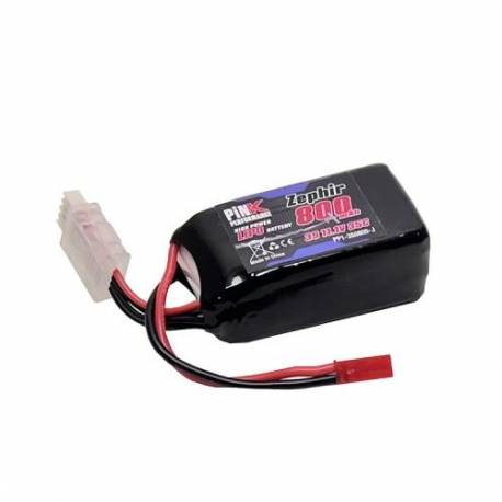 Pink Performance Batteria Zephir Li-Po 3S 11,1V 800mAh 35C JST BEC 70x31x21mm Peso 72gr (art. PP1-3S0800-J)