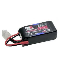 Pink Performance Batteria Zephir Li-Po 3S 11,1V 1300mAh 35C JST BEC 72x34x24mm Peso 106gr (art. PP1-3S1300-J)