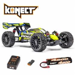 Hobbytech Automodello Buggy ROGUE Brushless RTR 1/8 con Batteria e Caricabatterie colore Giallo (art. 1.ROGB.YE.RTR-PACK)